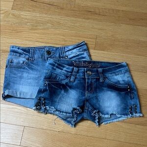 Set of 2 | Blue Denim Women's Shorts